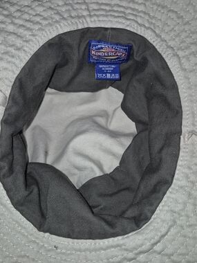 Kindercaps Kids White Sun Hat with Gray Inner Lining